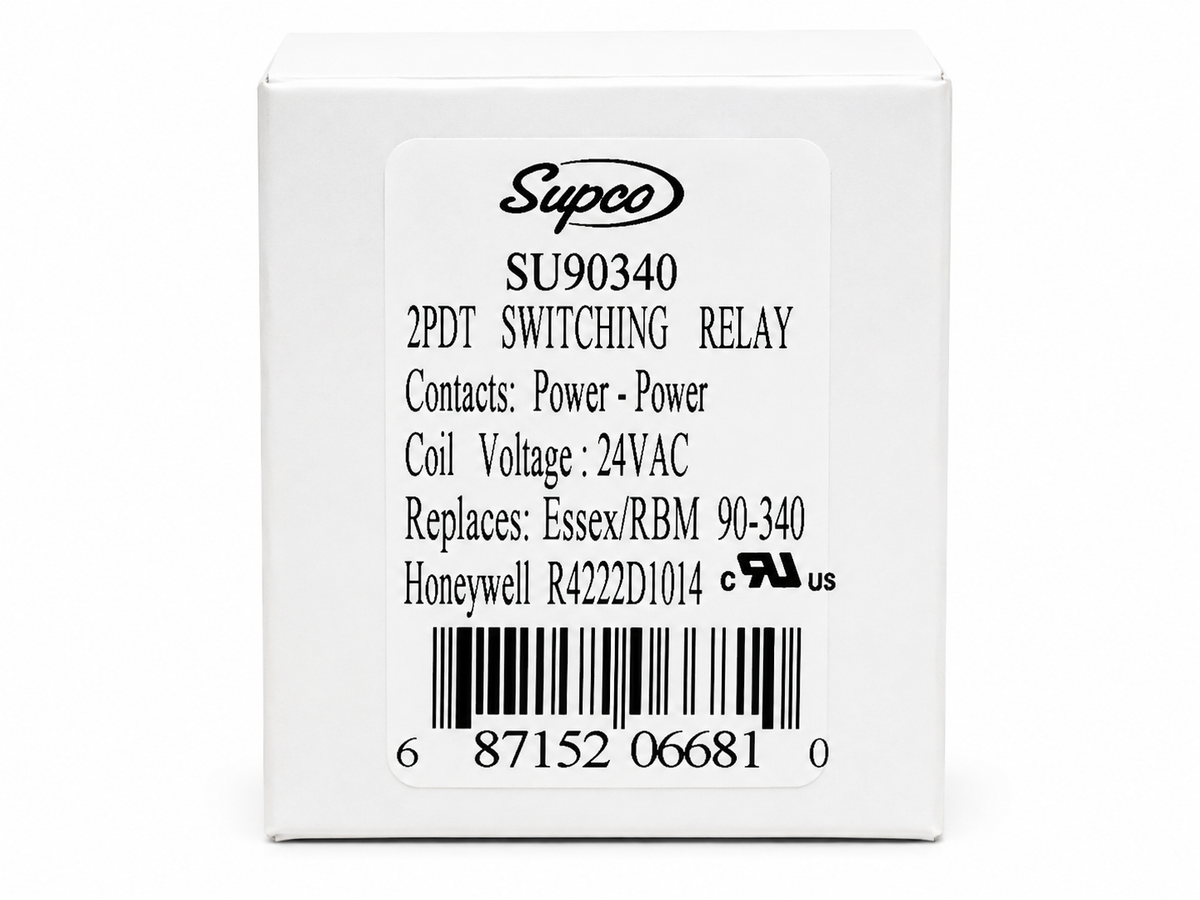 SUPCO 90340 Switching Fan Relay – 24 VAC, DPDT