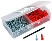 #10 Red Conical Anchor Kit w/ Hex Head Combo Drive Screws
