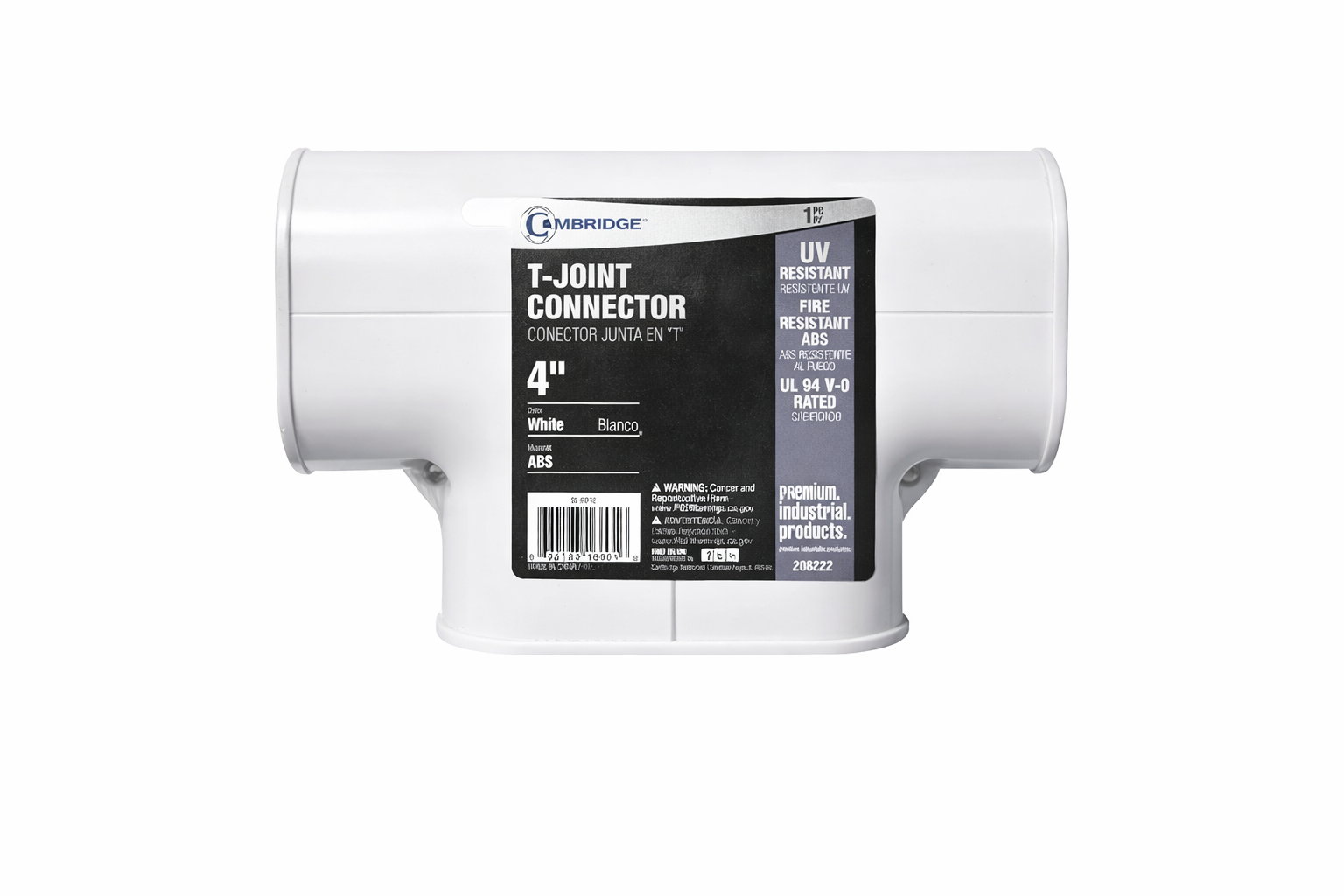 HVAC Line Set T-Joint Connector ABS 4 in
