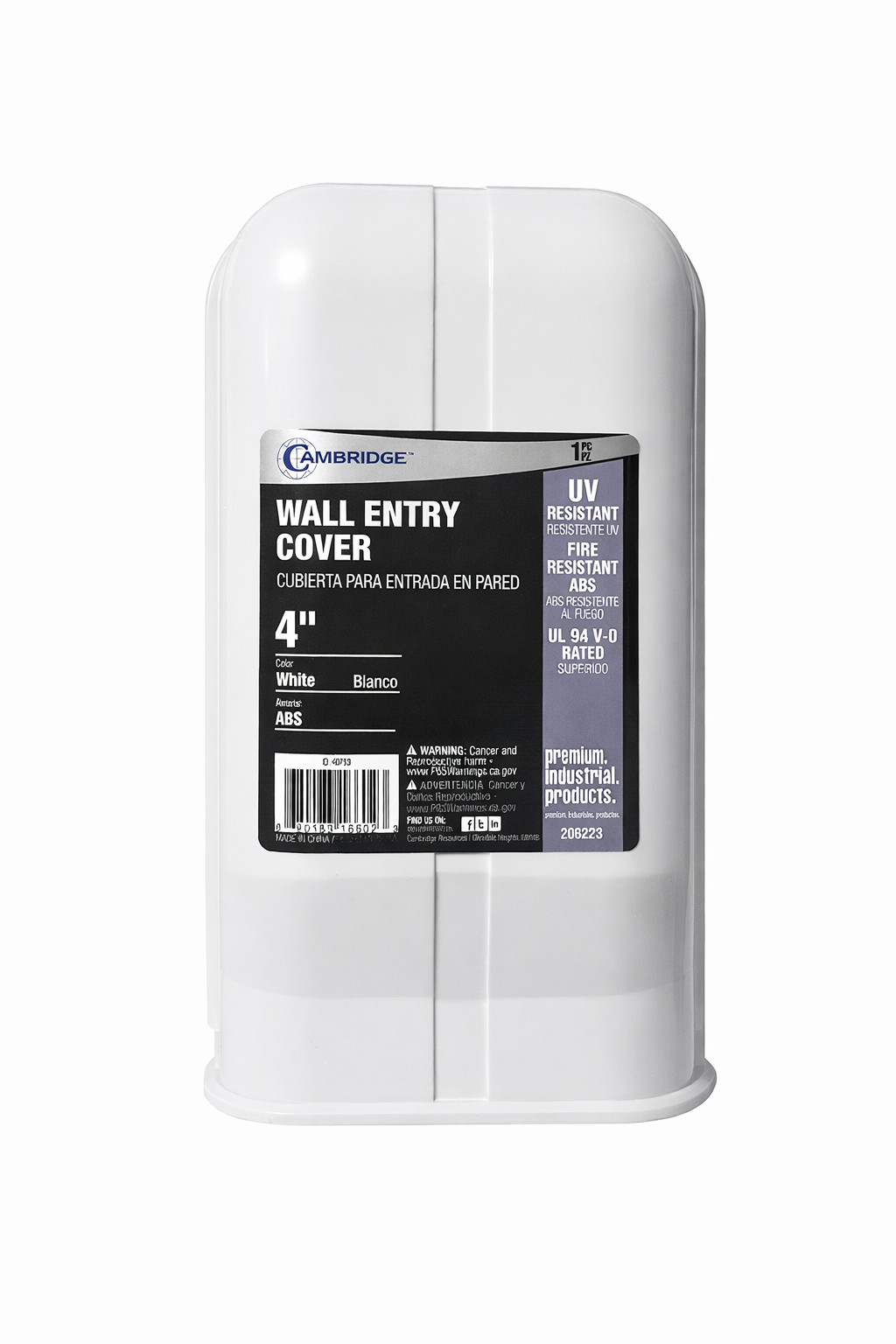 HVAC Line Set Wall Entry Cover ABS 4 in