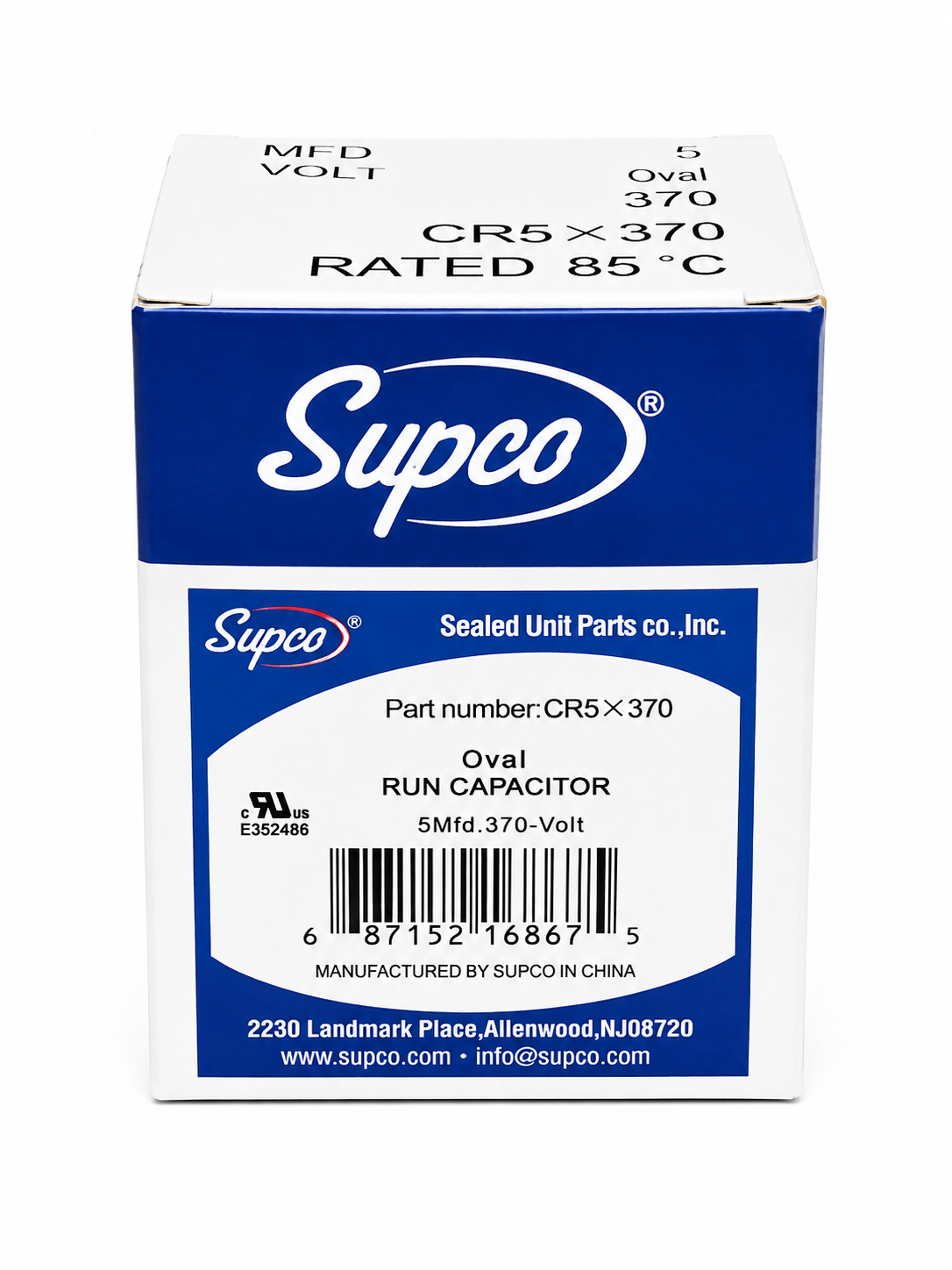 Capacitor 5 MFD 370 VAC