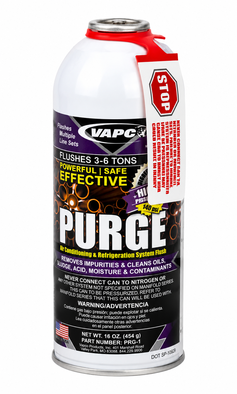 Purge Aerosols (PRG) Line Set Flush 3-6 Tons