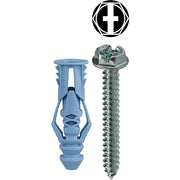 #10 Blue Triple-Grip Anchor Kit w/ Hex Head Combo Drive Screws (Tuff Pack)