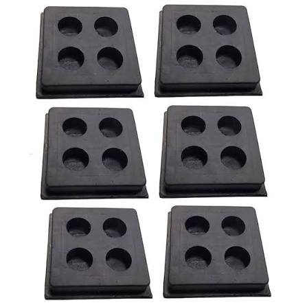 Isolation Pad 2" x 2" x 3/4 in Rubber single piece.