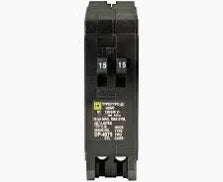 Square D 15 amp Double Pole Slim/Thin